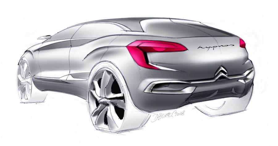Эскиз Citroen Hypnos Hybrid Crossover Concept 2008 года  (фото 14 из 104)